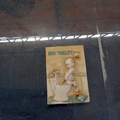 PLACA DECORATIVA PARA BANHEIRO