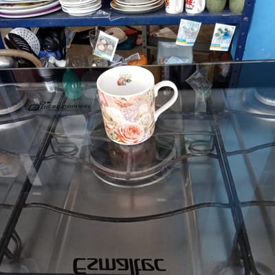 CANECA DE PORCELANA ESTAMPA FORAL